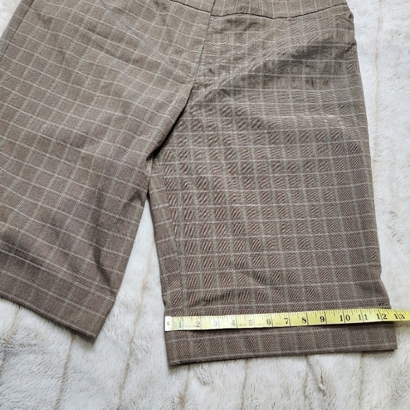 Dressy Bermuda shorts  High waist Plaid Knee length LANE BRYANT - Picture 14 of 14